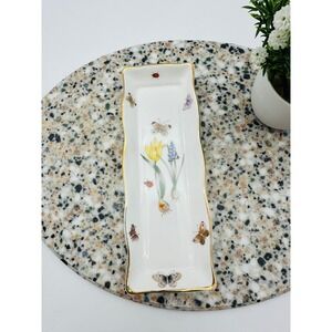 Royal Crown‎ Duchy Fine Bone China Butterfly Floral Trinket Tray England